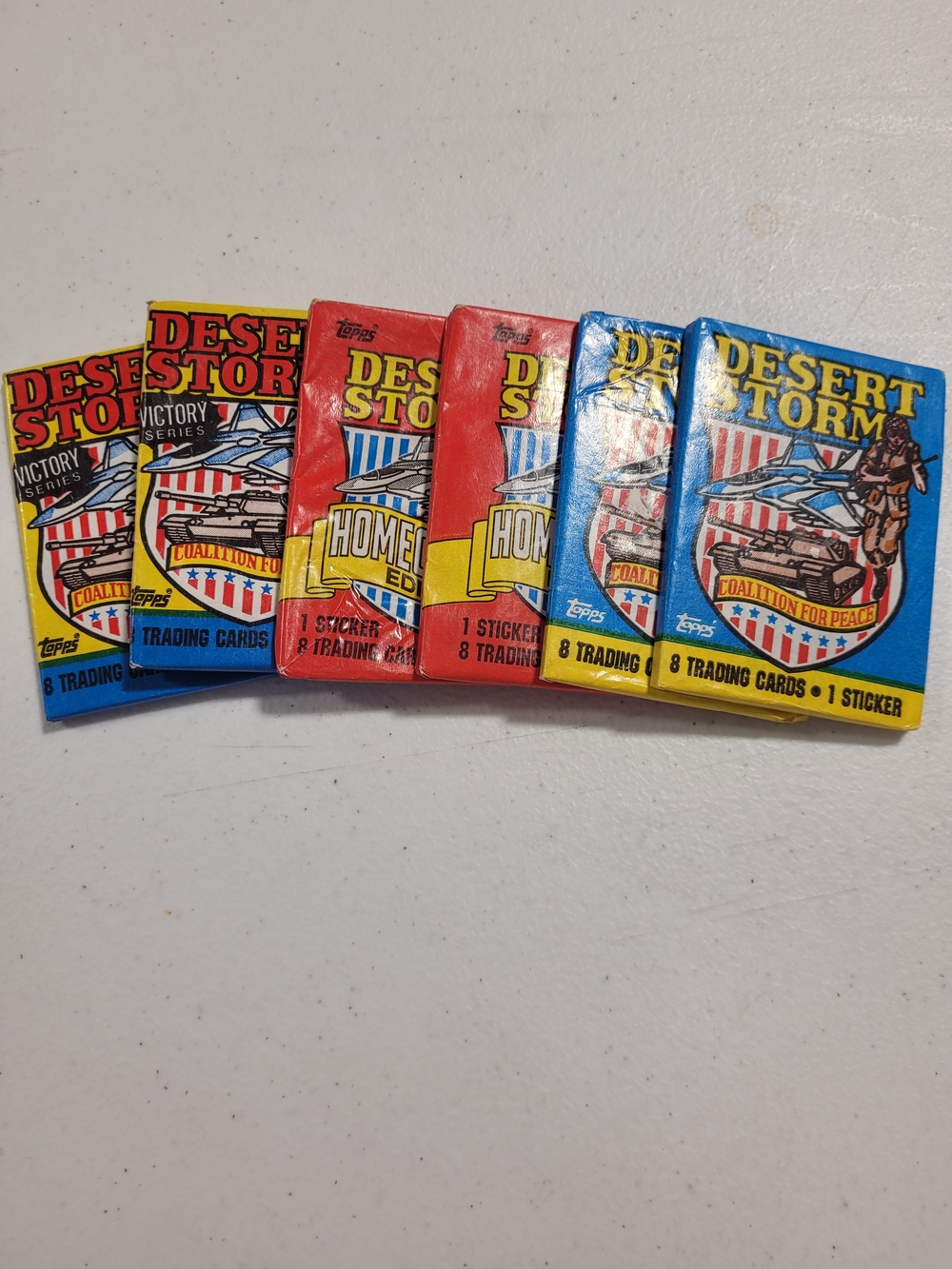 Topps Desert Storm Trading Card Packs - Assorted, 1991 Lot Of 6 Pkgs